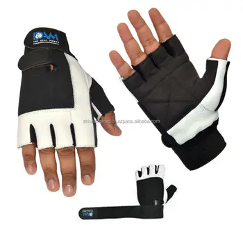 white workout gloves