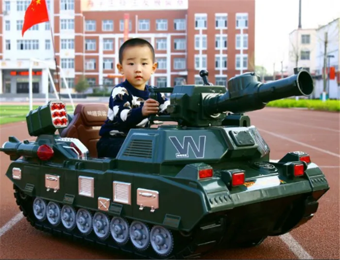 Promotion!!! Large plastic toy tank car kids car ride on toy
