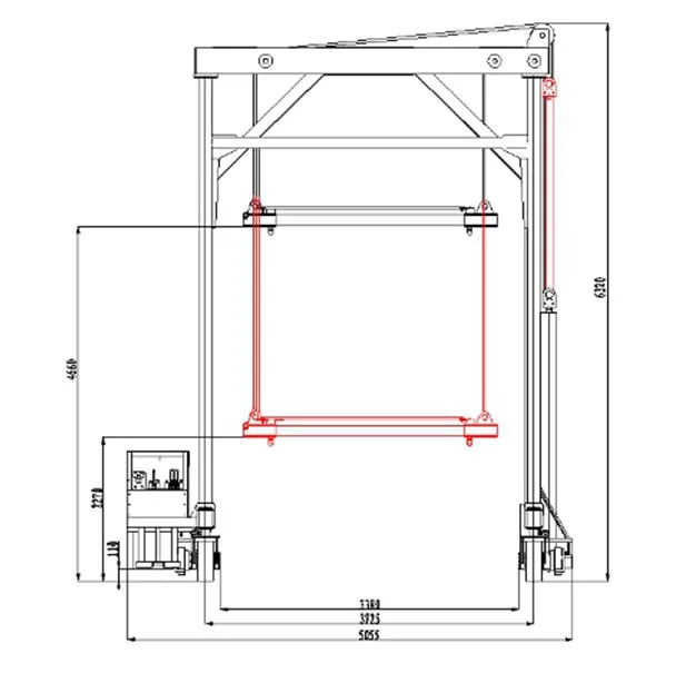 Port lifting container cranes, 40t rubber tyre gantry cranes, straddle carrier container crane