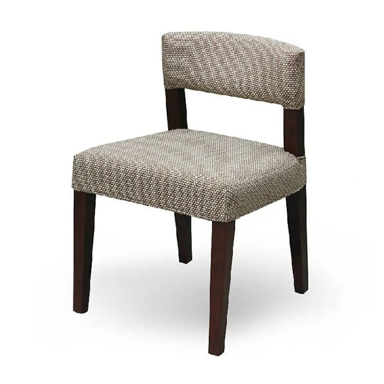 Wholesale Fabric Upholstered Restaurant Low Back Wood Dining Chair