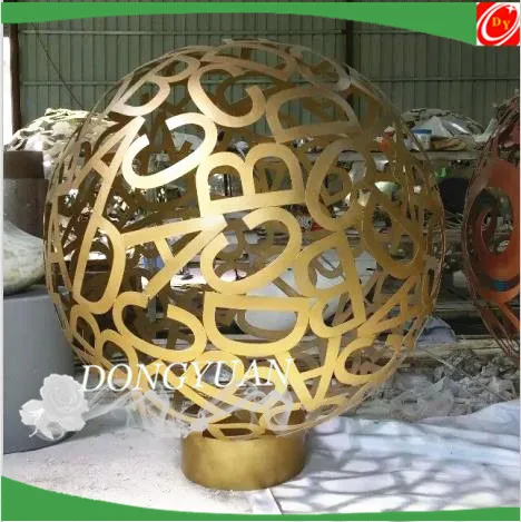 900mm openwork stainless steel ball sphere sculpture