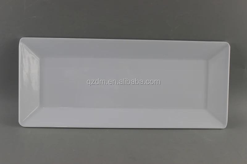 White Melamine Square Tray Plastic Rectangle Tray Tableware