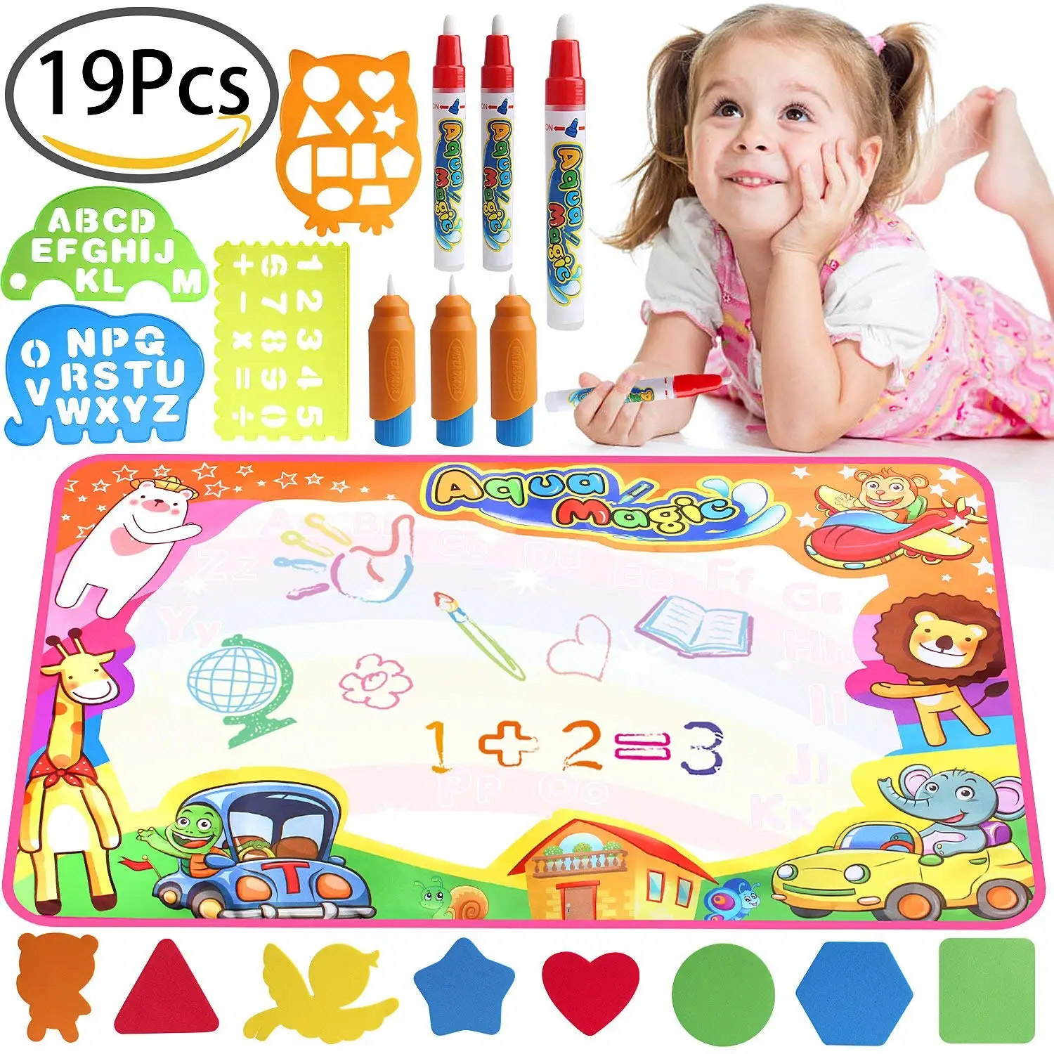 meland large water doodle mat