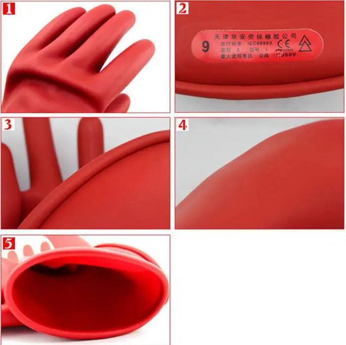Class 0 Latex 5kv Electrical Highvoltage Insulating Gloves Buy High