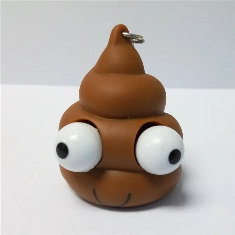 Custom Soft Eyes Popper Squeeze Poop Pvc Keychains For Sale Buy Eyes Popper Poop Keychain