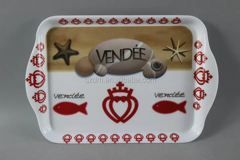 melamine serving tray and cup set