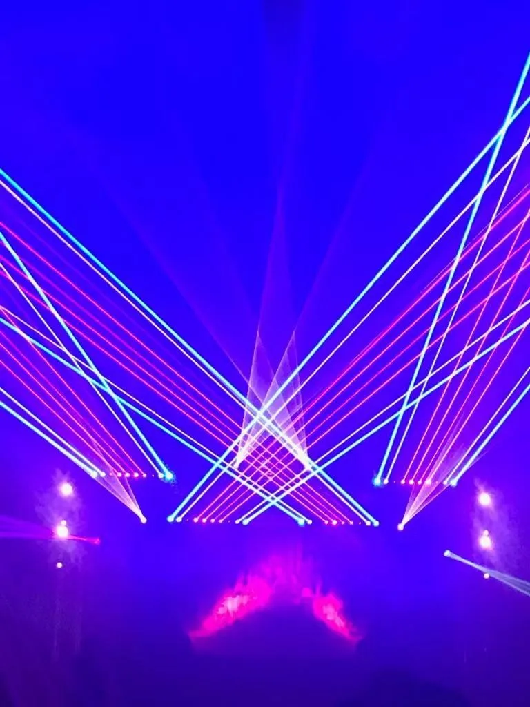 P60 Series 10 Head Laser Curtain Rgb Full Color Thin Beam Red Rgb Laser