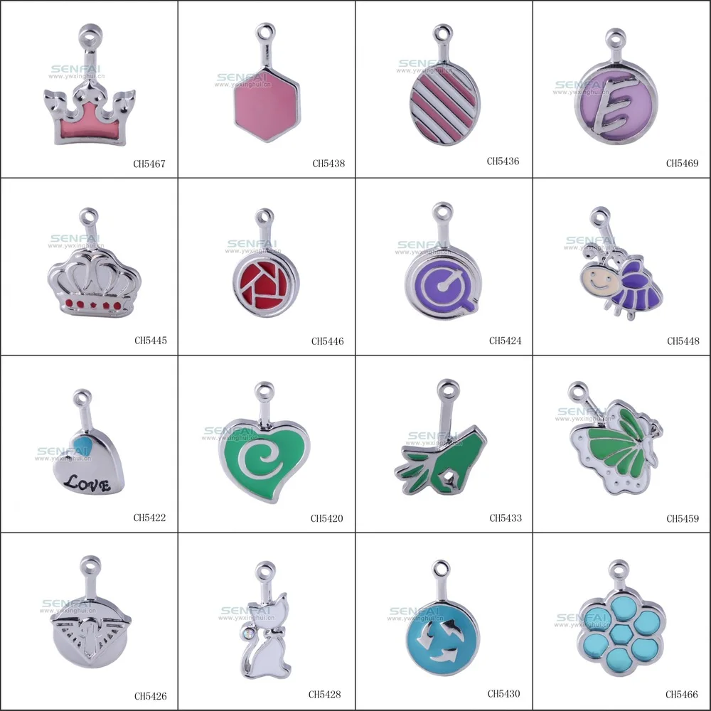 Wholesale Fashion Different Shape Custom Engraved Charms High Quality Silver Plated Custom