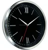 12 inch minimalist silver frame modern black dial silent ultra thin wall clock