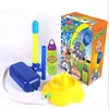 Amazon hot sale pop colorful bubble toy soap bubble machine compressed air rocket pump bubble machine for wedding garden party