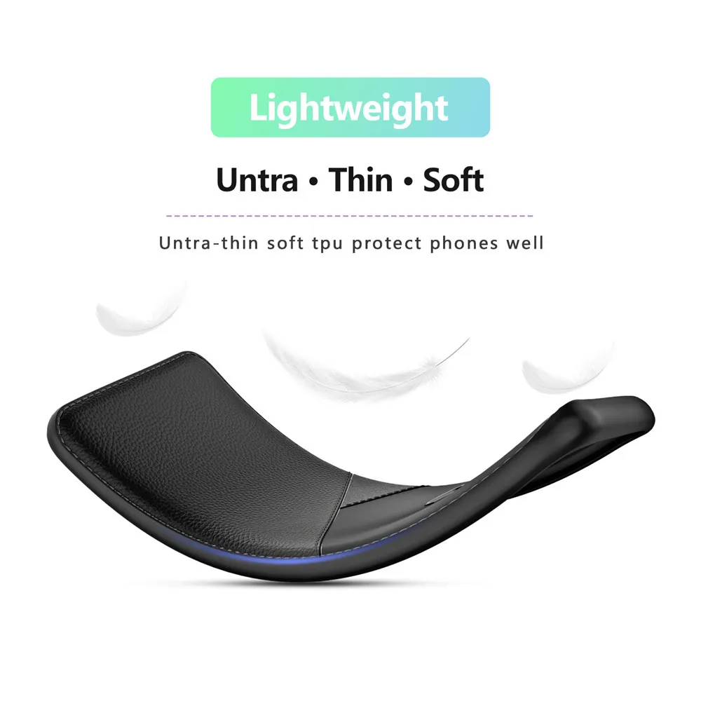 Slim Business Style Leather Pattern Case for Samsung Galaxy J6 Plus Soft TPU Cover