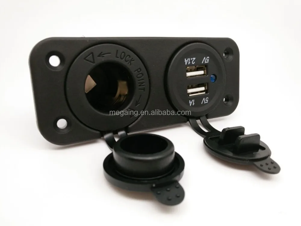 12v 24v Waterproof Power Outlet For Car Boat 4 8a Dual Usb Car Charger Socket Buy 12v Usb