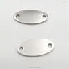 Yiwu Aceon Stainless Steel Oval Shape Two Holes Jewelry Making Link Tags