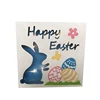 Easter wooden square shaped LED table decoration