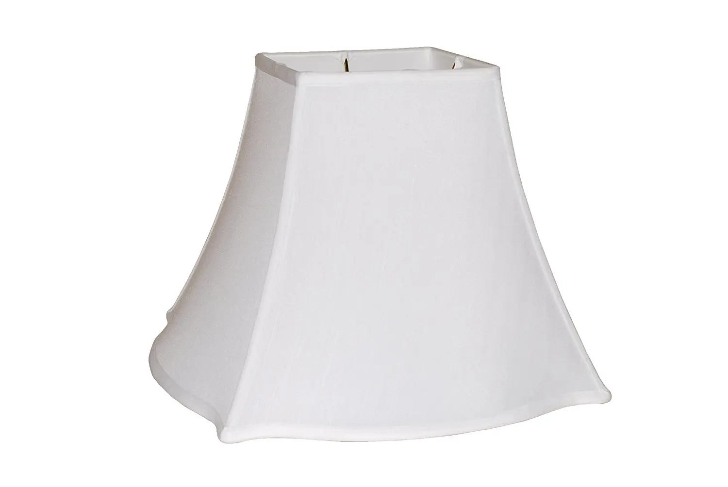 16" Anna white fancy square silk lamp shade