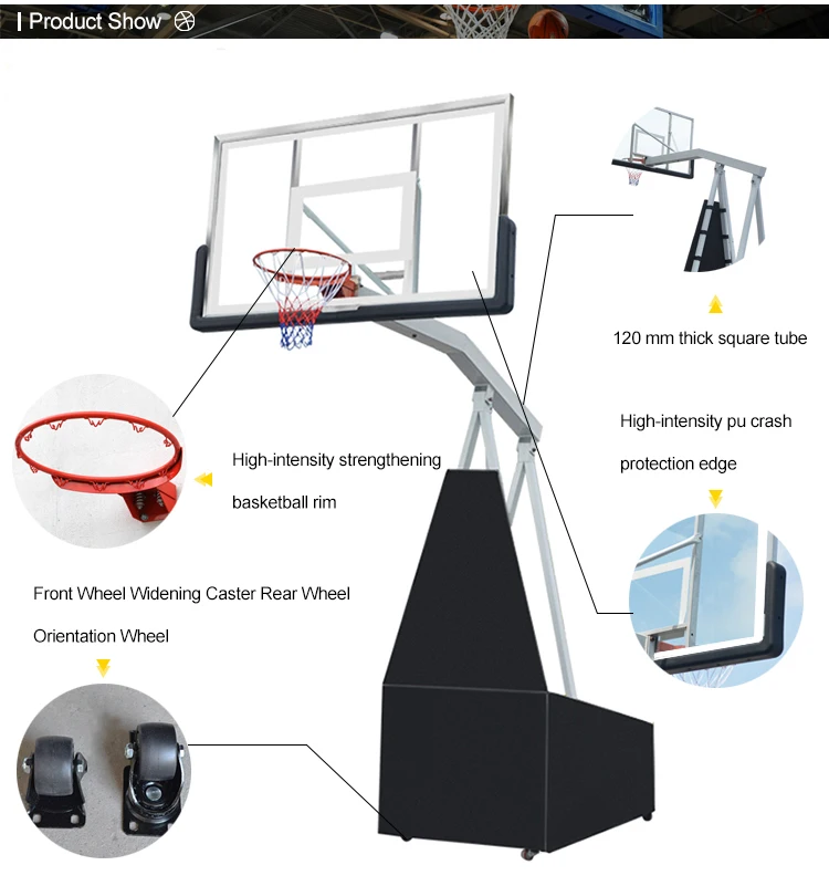 Classic Style Unique Telescoping Brace Backboard Club Level Indoor