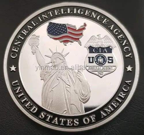 CIA CENTRAL INTELLIGENCE AGENCY STATUE OF LIBERTY CHALLENGE COIN SPIES 