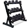 3-Tier Dumbbell Rack Multilevel Weight Storage Organizer for Gym Equipment