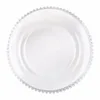 PZ38830 clear beaded glass charger sets dinner plates for wedding