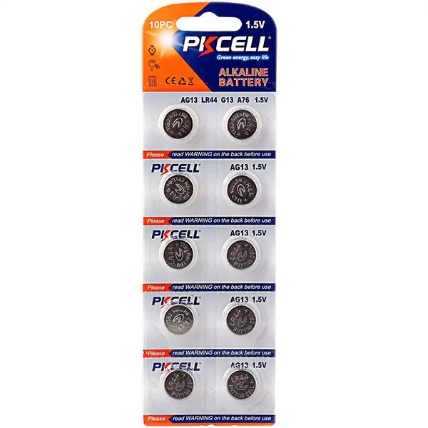 Pkcell 0%hg Button Cell Battery Ag3 Lr41 1.5v Alkaline 