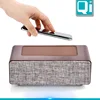 Hot Selling Wooden Qi Wireless Charger+ BT Wireless Speaker + Alarm Clock for Samung Note 8 for iPhone X 8