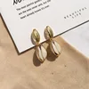 wholesale gold cowrie shell drop earrings personalized creative women girl's fashion pearl sea shell dangle earrings