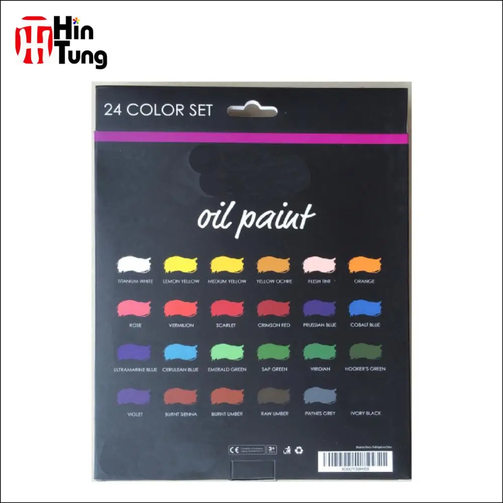 Free Sample High Quality Non Toxic 24pcs 12ml Oil Based Artist Oil