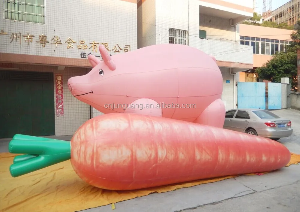 large inflatable pig