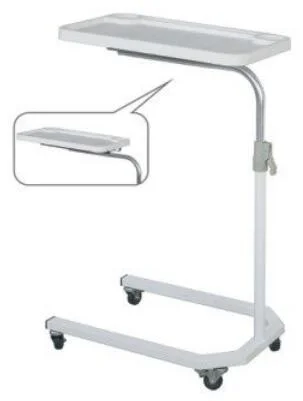 Simple mobile lift hospital overbed table computer table