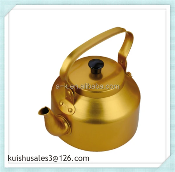 yellow tea kettle