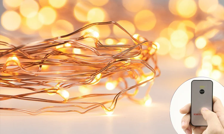 10m Mini Bulb String Lights Color-changing Solar String Lights Cheap String Lights Remote ...