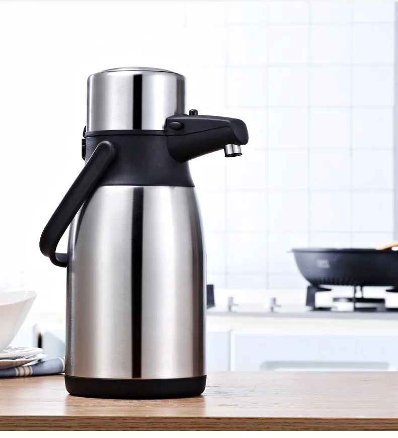 2.5l 3l Stainless Steel Airpot Thermal Coffee Carafe Airpot Dispenser ...