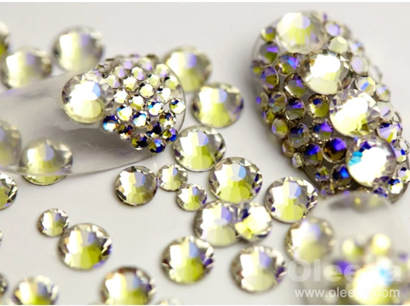 Wholesale Newest Moonlight Color Nail Art Crystal Rhinestone SS20 Flat Back Round Non Hot Fix Rhinestone for Nails