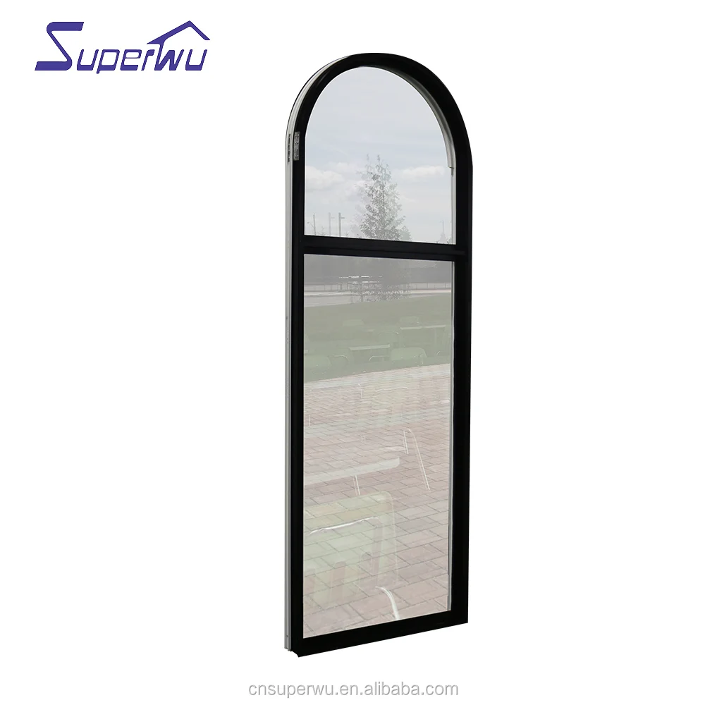 AAMA,NFRC 2.0mm thickness aluminum fixed arched windows