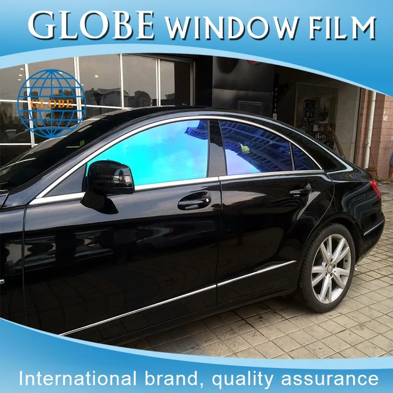 Selfadhesive Glued Car Sliding Window Purple Color Changing Car Window