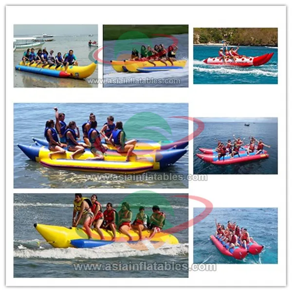 Water Sports Equipment Towable Inflatable Water Banana Boat Raft For 3 To 12 Person