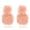 2009 New Earrings Pure Handmade Seed Beads Sewing Double-sided Earrings Rectangular Earrings