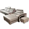 Modern genuine leather or Faux Leather corner sofa set 7 seater sectional l shaped combination sofa and couch