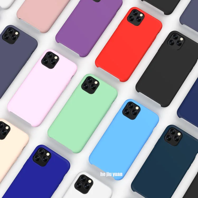 Custom High Quality New Microfiber Liquid Silicone Phone Case For Iphone 11 Pro Max