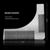 Steel laser private label Common beard shaping comb,metal beard comb,beard shaper