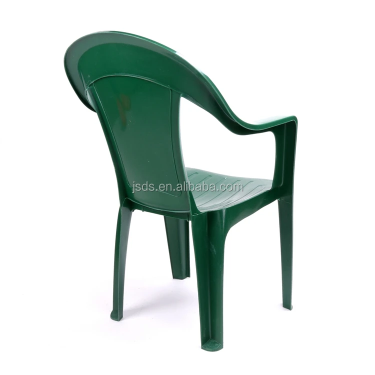 Stackable Plastic Chair High Back Plastic Armchair Green Plastic Chair