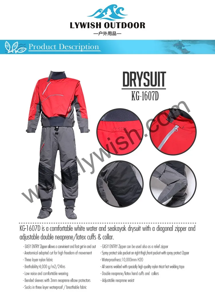 Best Quality Waterproof Sea Fishing Kayak Drysuit Paddling Jacket Sale