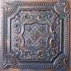 PL04 Faux tin Artistic aged red copper ceiling tiles night club wall panel