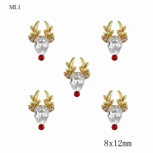 2018 designs christmas nail decorations nail studs snowman alloy 3d glitters art nail art jewelry supplies