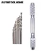 New Double Mouth Pin Vice Hand Drill Chuck Walnut Perforated Paper Model Hobby Tool With 10pcs 0.8-2.5mm Micro Drill Bits