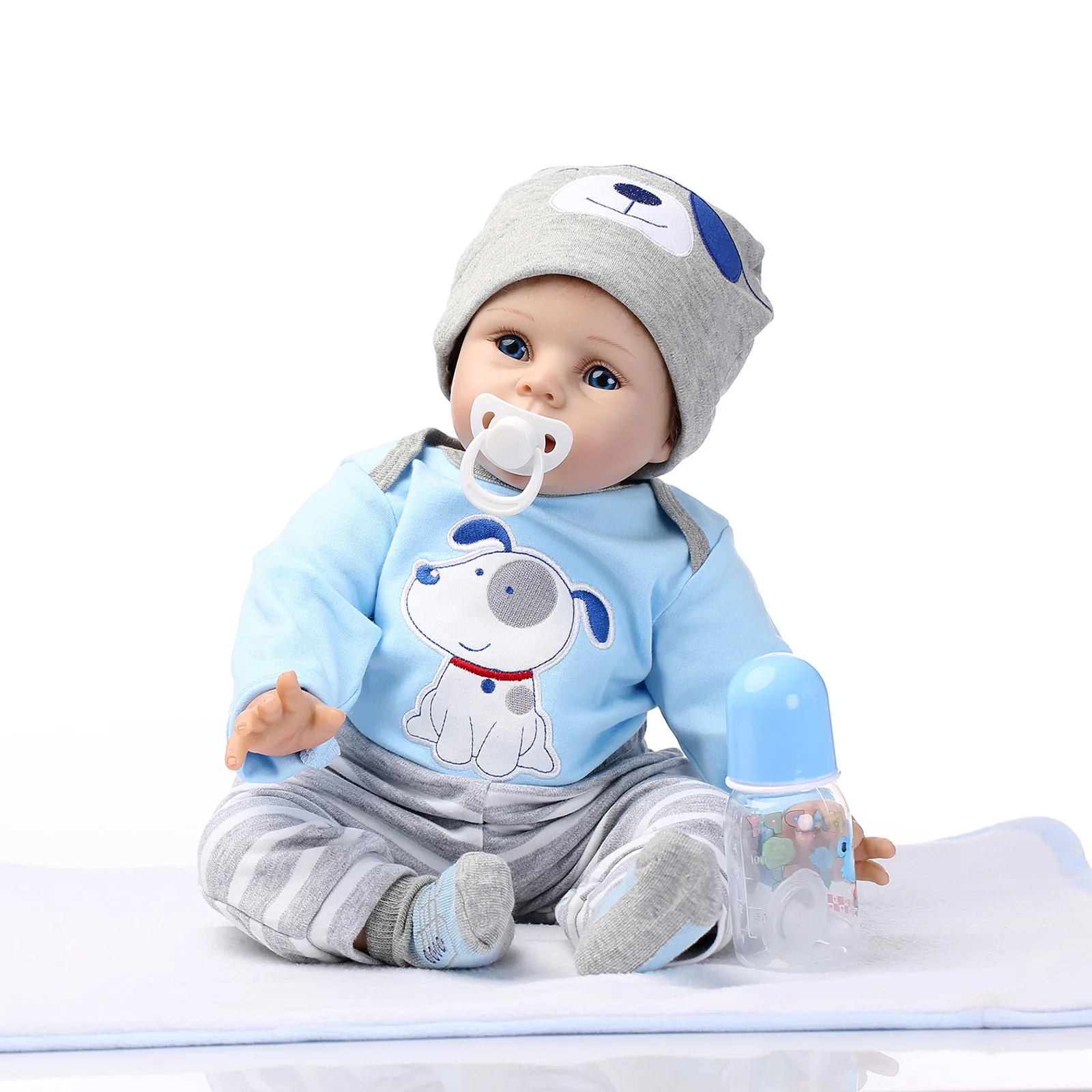 55cm Handgemachtes Weiches Silikon Vinyl Reborn Baby Doll Neugeborene Spielzeuge 