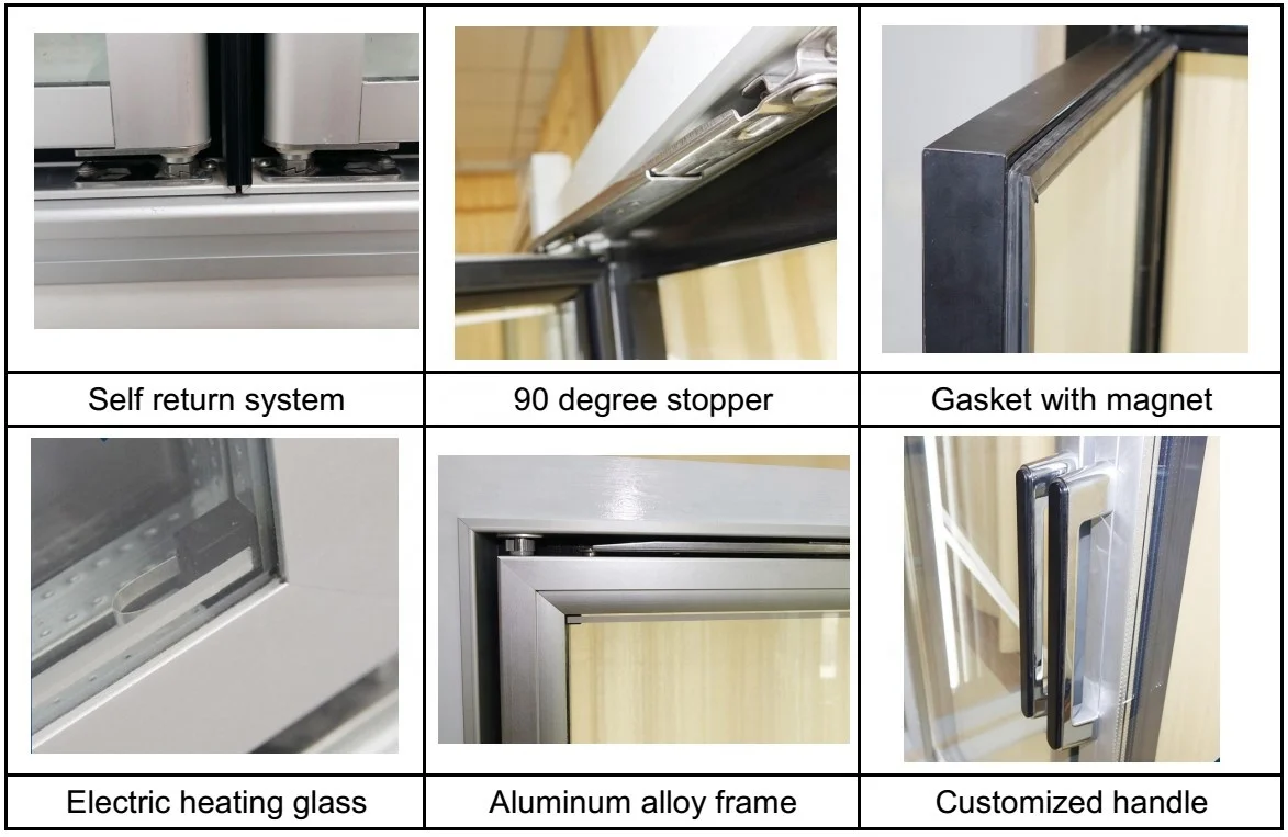 all kinds of freezer glass door used on display coolroom