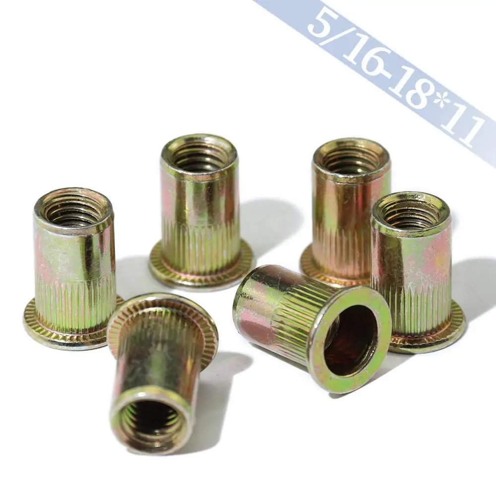 100 per Box 5//16-18X3//8 Thick No Spring Nut