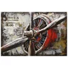 Boeing Machine Picture Iron Art Sculpture Handmade Painting 3D Metal Wall Decor for Bar Office Hotel Home