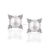 925 Sterling Silver Earrings Round Cut Cubic Rhinestone Zirconia Stud